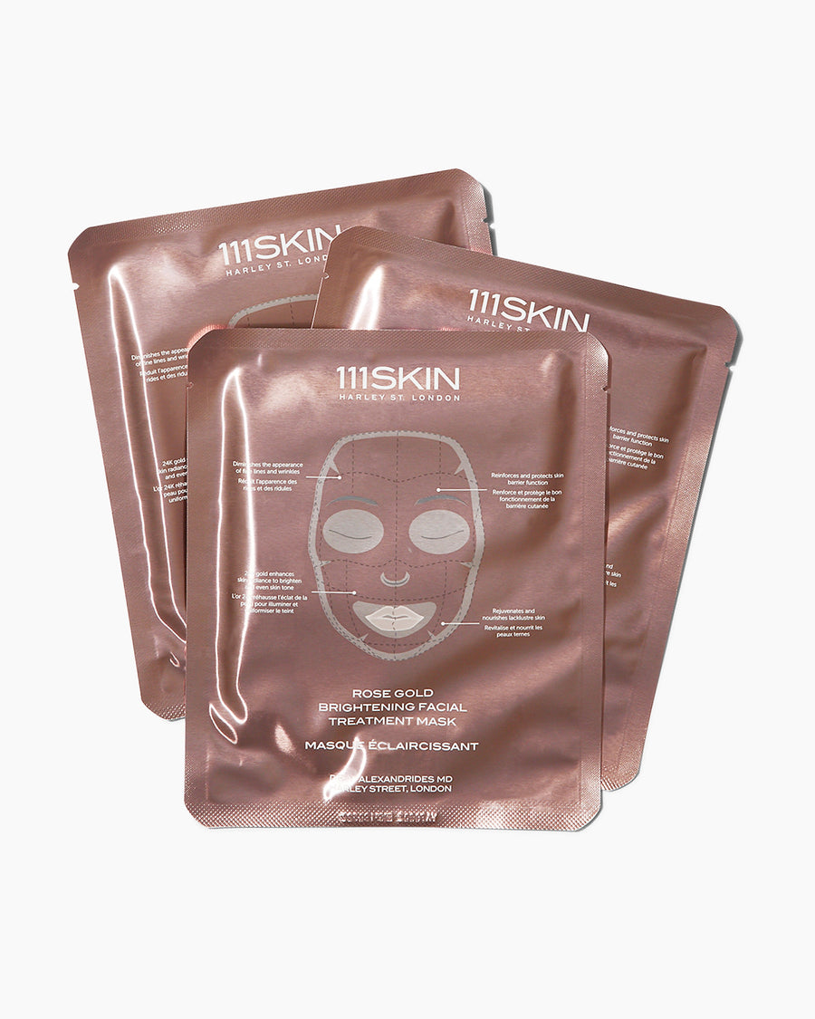 111SKIN Rose Gold Brightening Facial Treatment Mask Packaging - Formula Fig